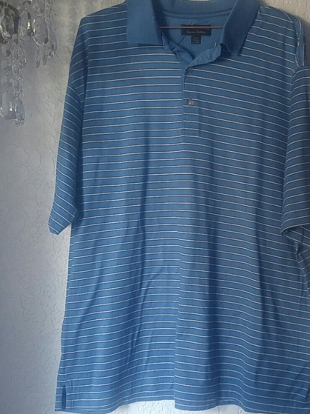 Cutter & Buck Signature Collection SZ XL Button Down Short Sleeve Golf Polo